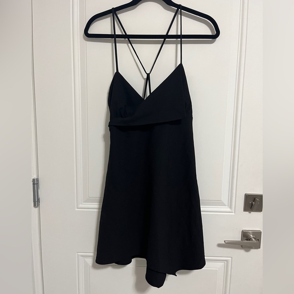 NWT - Zara Women’s Asymmetric Strappy Mini Dress - Size L - Picture 1 of 11